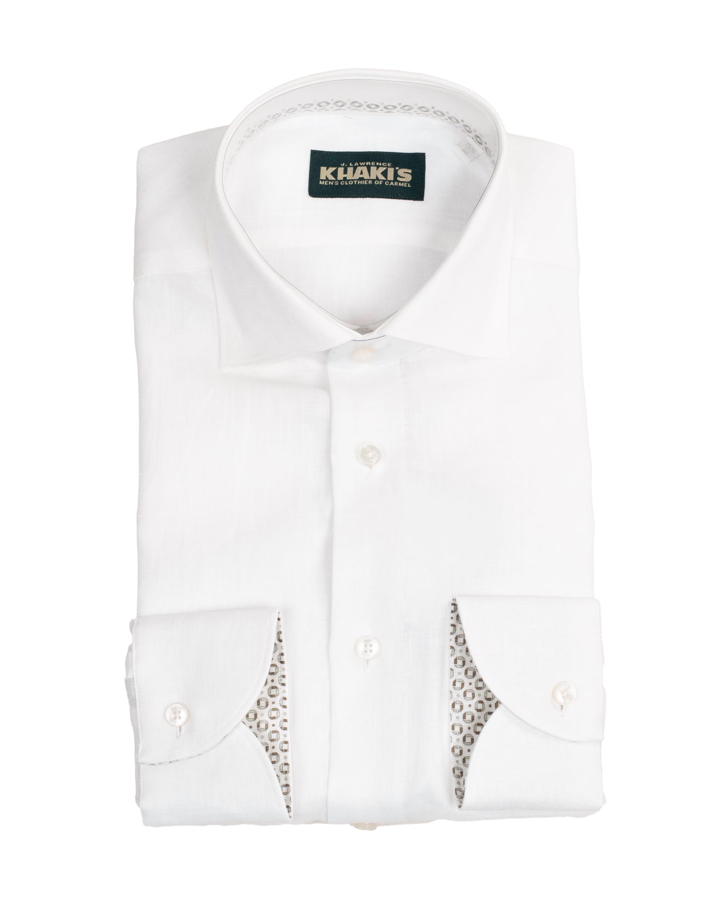 khakis brand white linen casual shirt