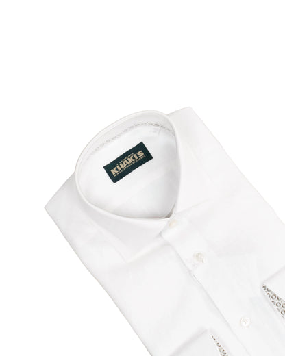 khakis brand white linen casual shirt