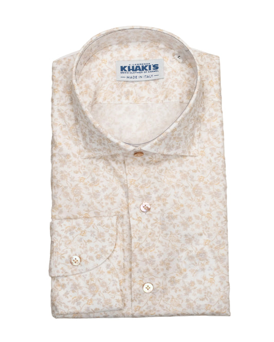 khakis brand brown floral shirt