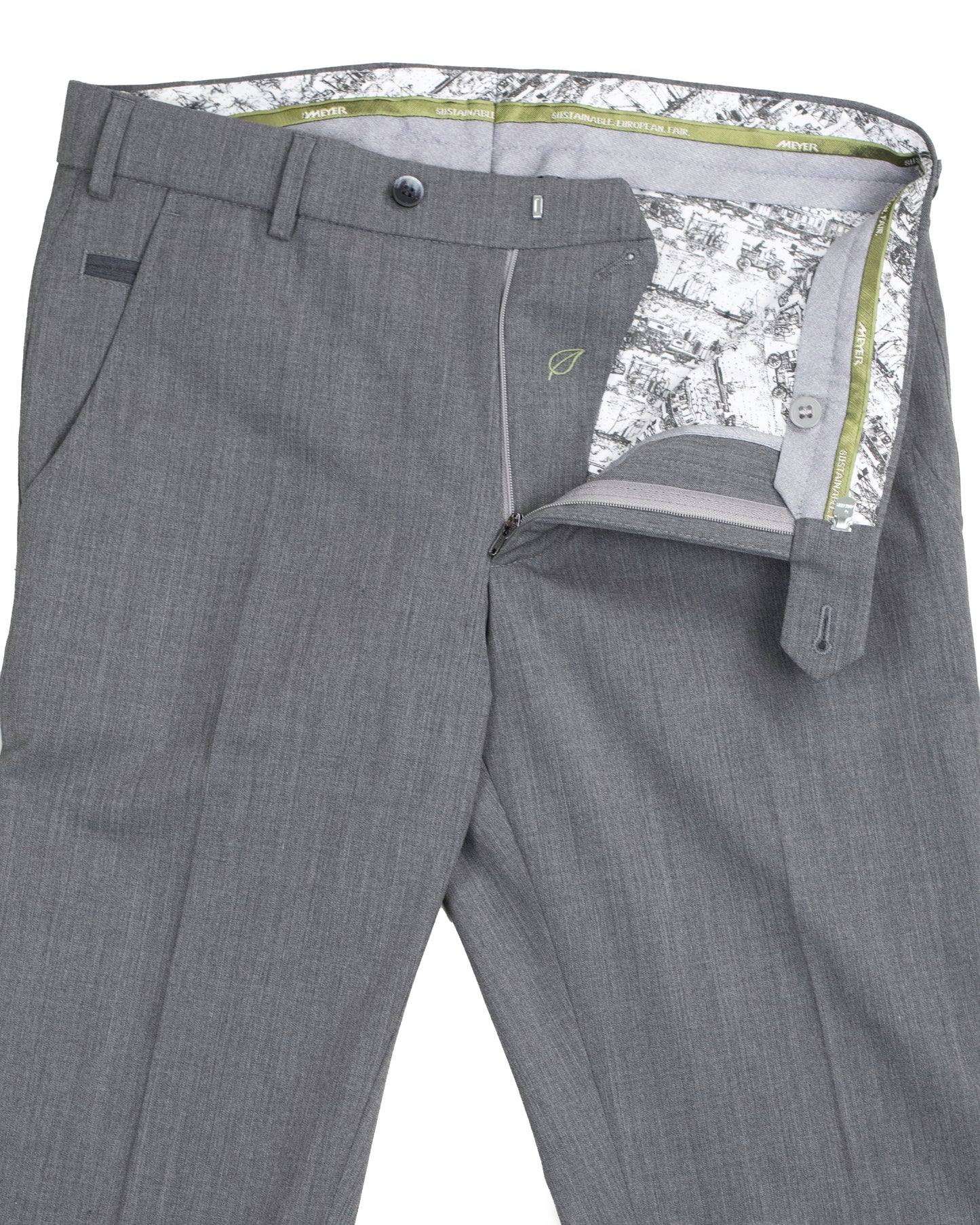 meyer grey travel wool pant