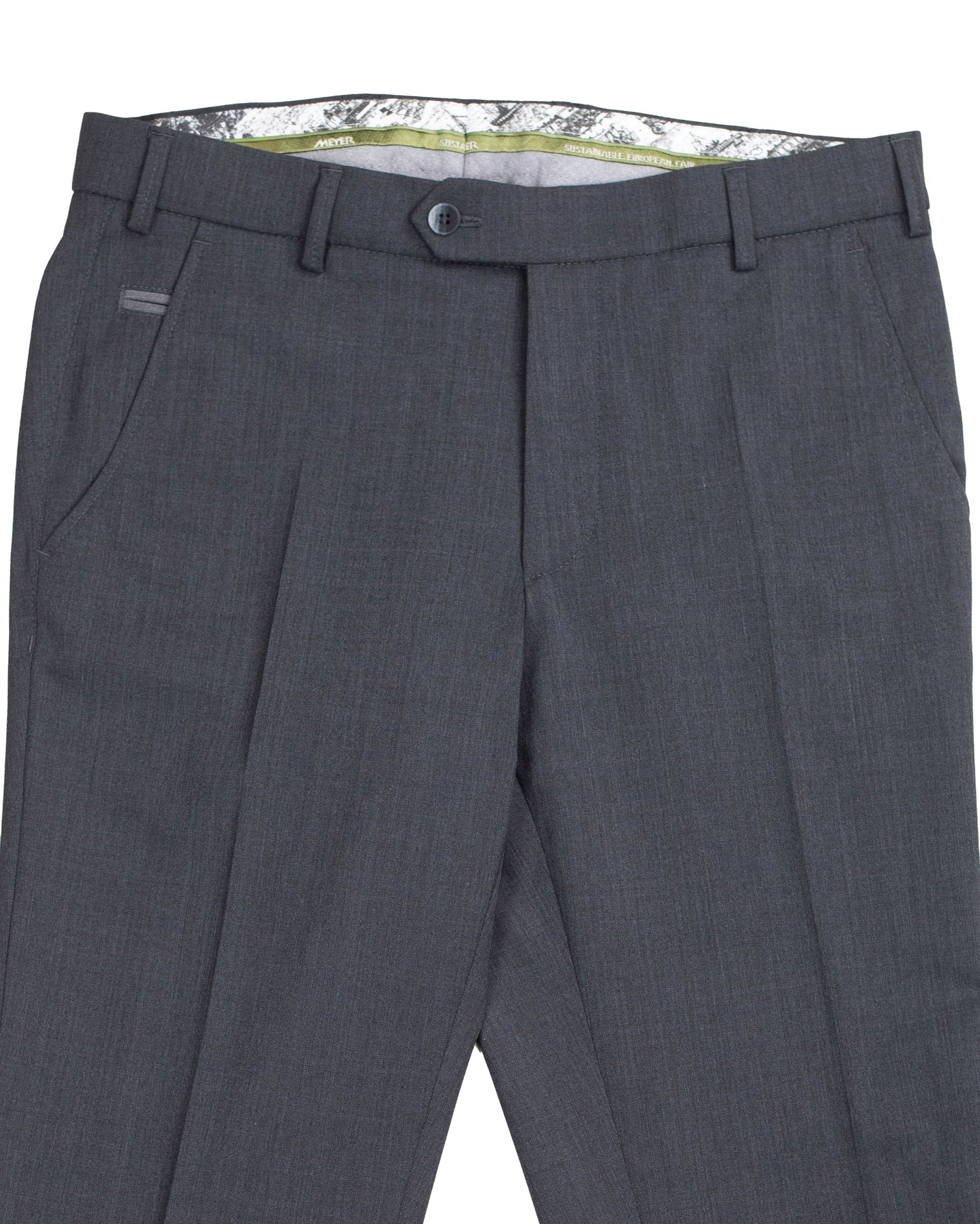 meyer dk grey travel wool pant