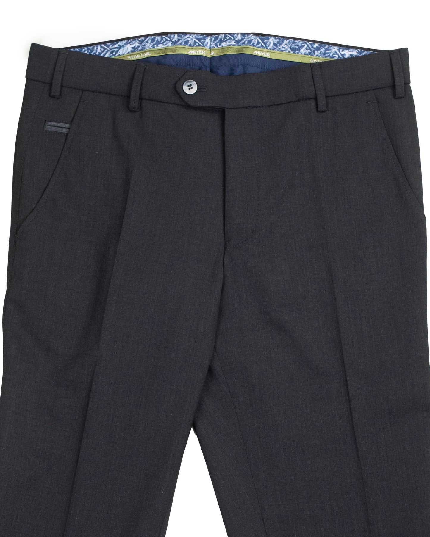 meyer charcoal travel wool pant