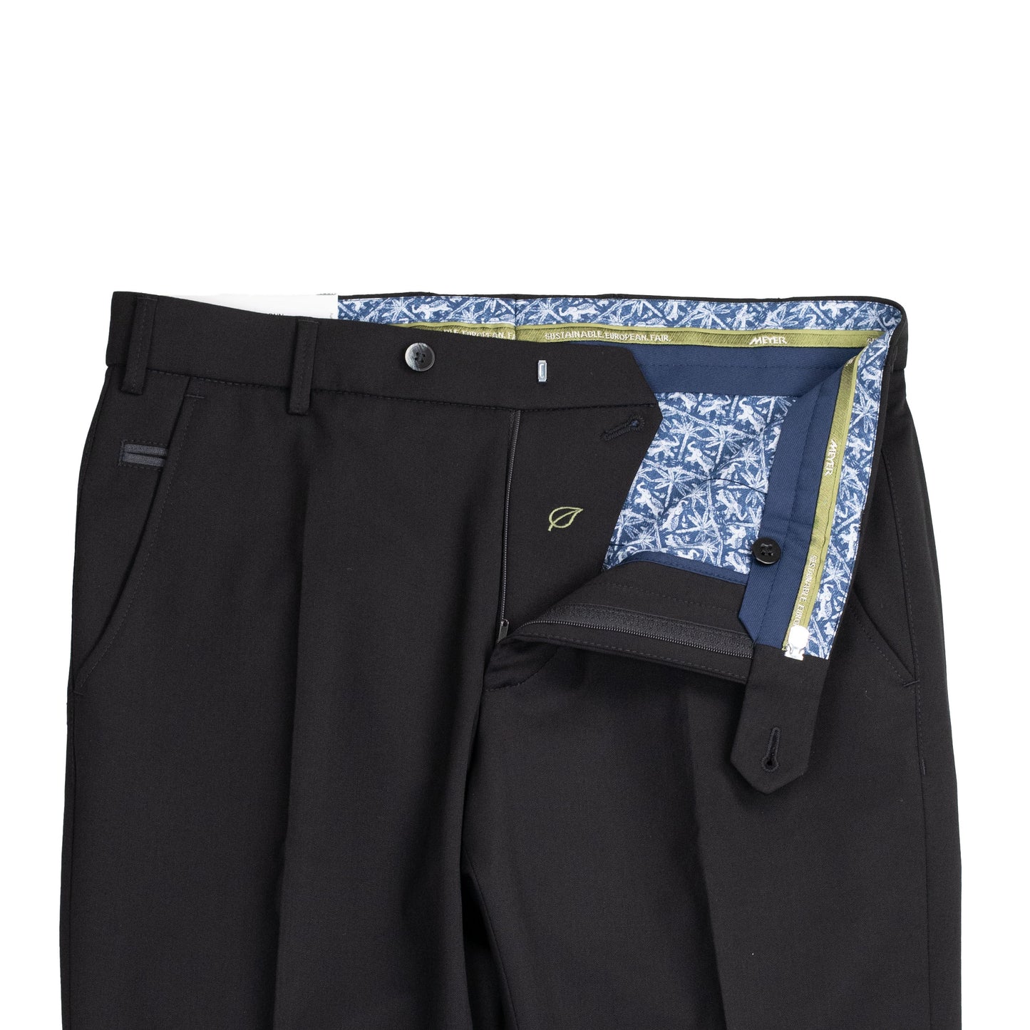 meyer charcoal travel wool pant