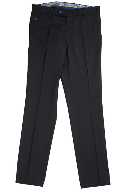 meyer black travel wool pant