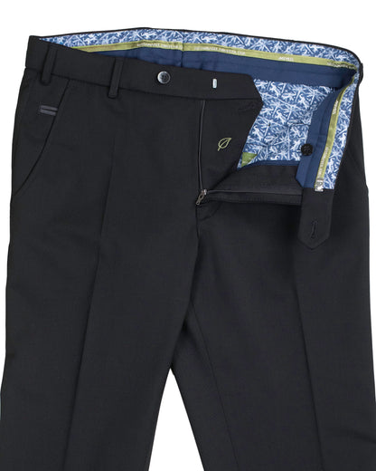 meyer black travel wool pant