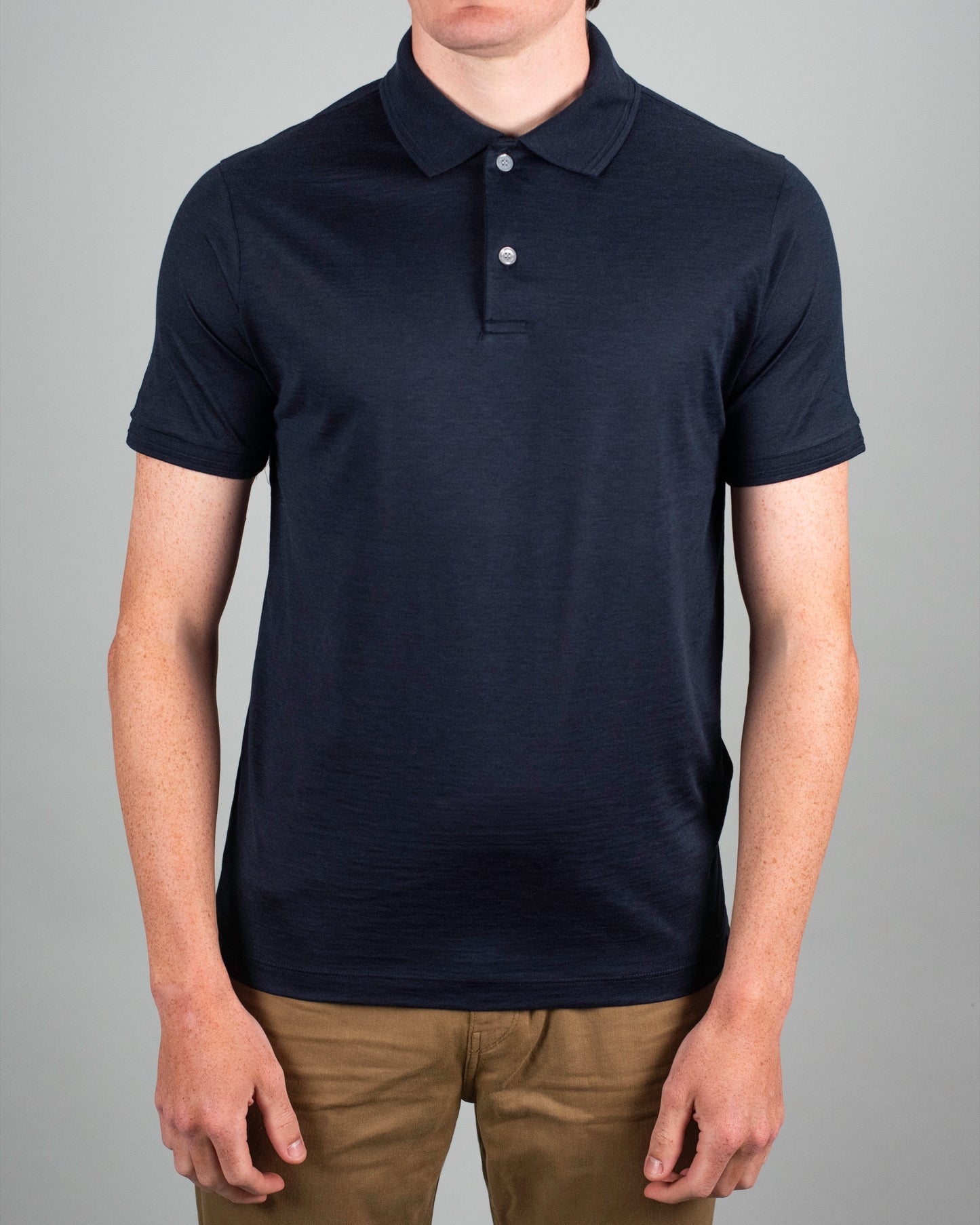 paul and shark navy silk cotton polo