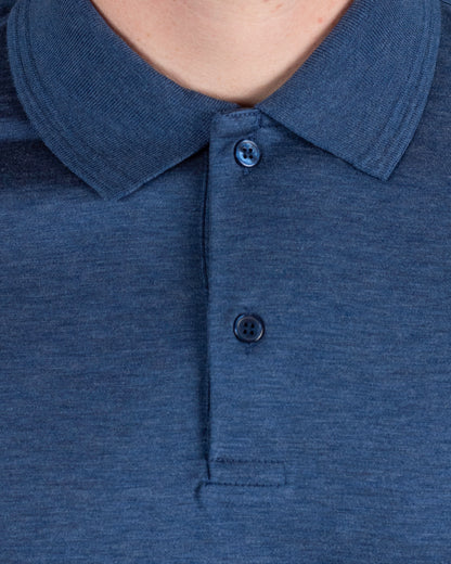paul and shark blue silk cotton polo