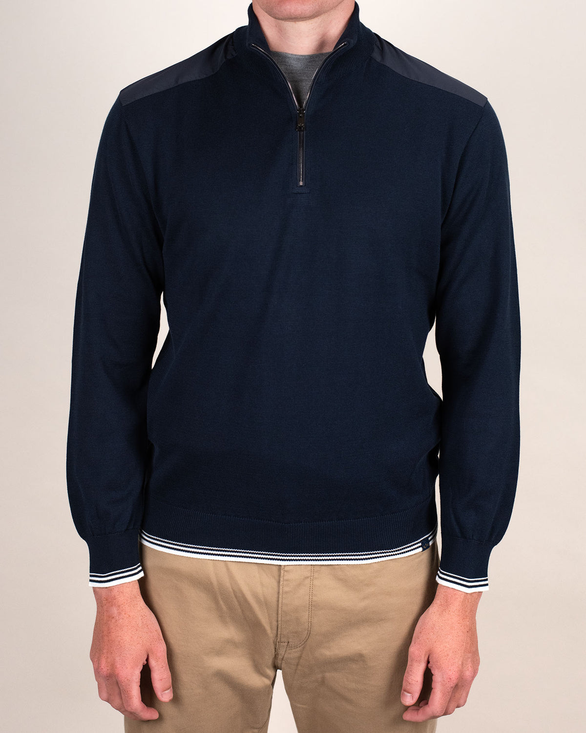 paul and shark navy cotton zip sweater