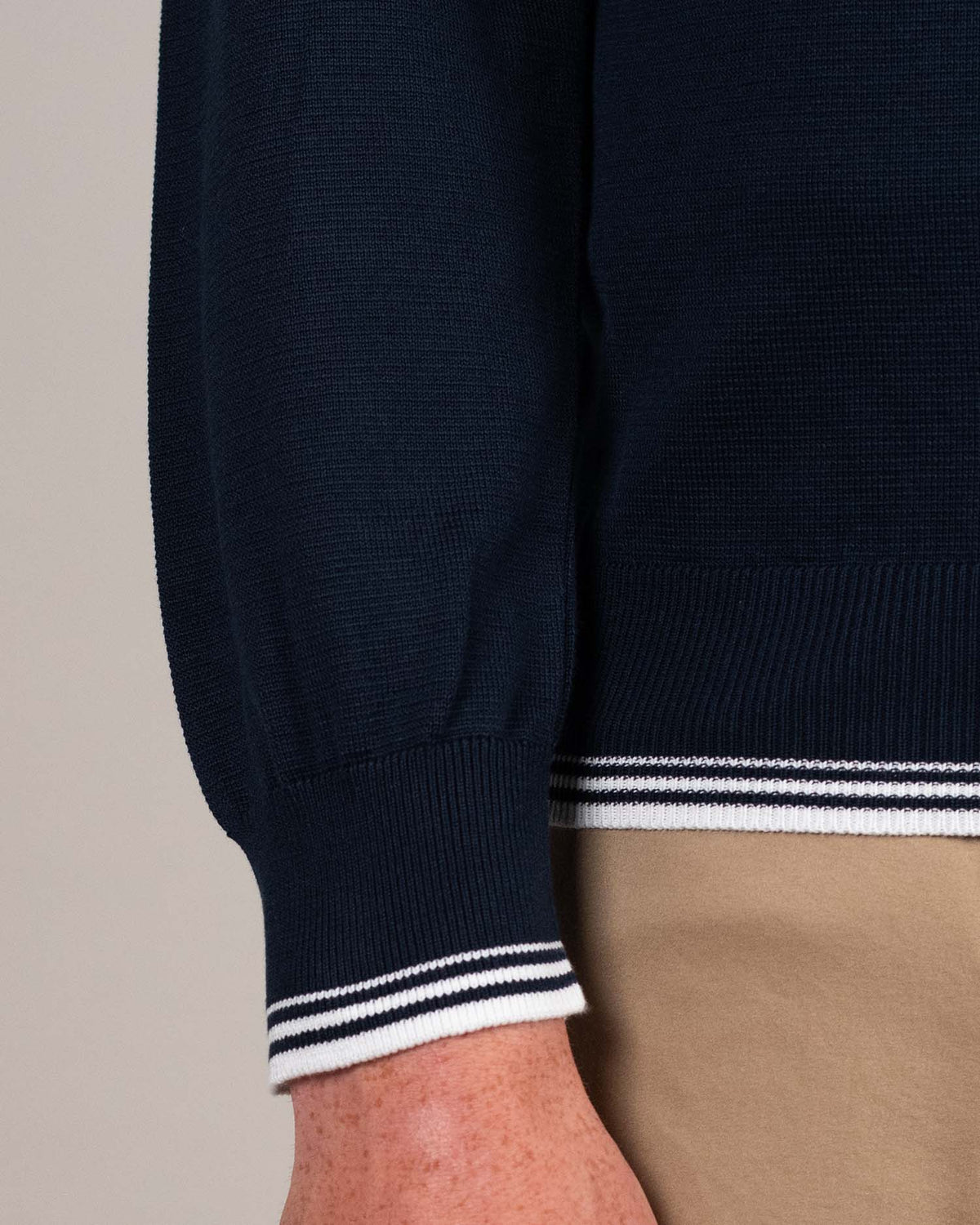 paul and shark navy cotton zip sweater