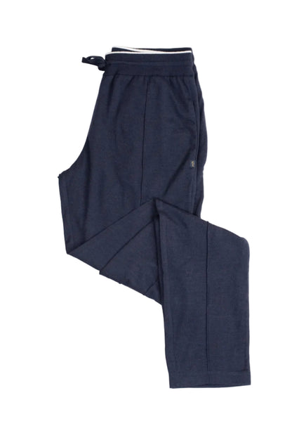 paul and shark navy silk wool knit joggers