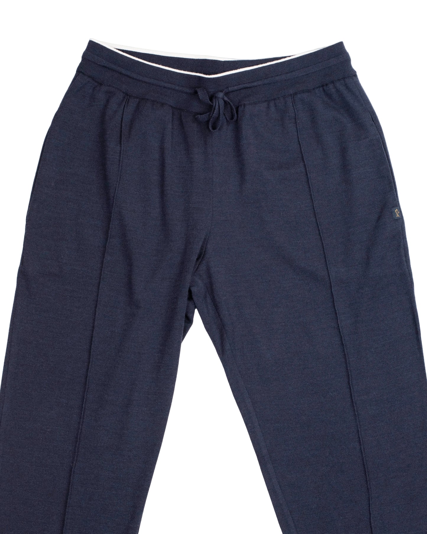 paul and shark navy silk wool knit joggers