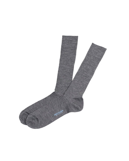 marcoliani milano ribbed wool sock