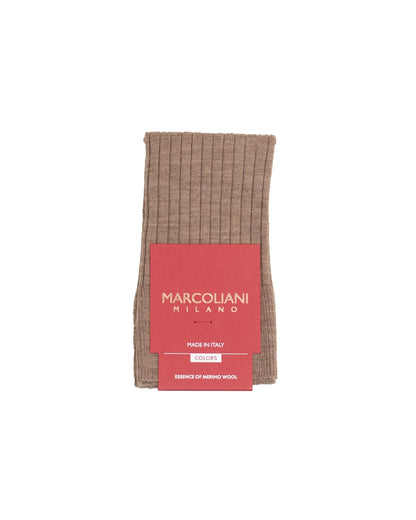 marcoliani milano ribbed wool sock