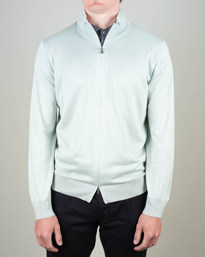khakis brand full zip ss sweater