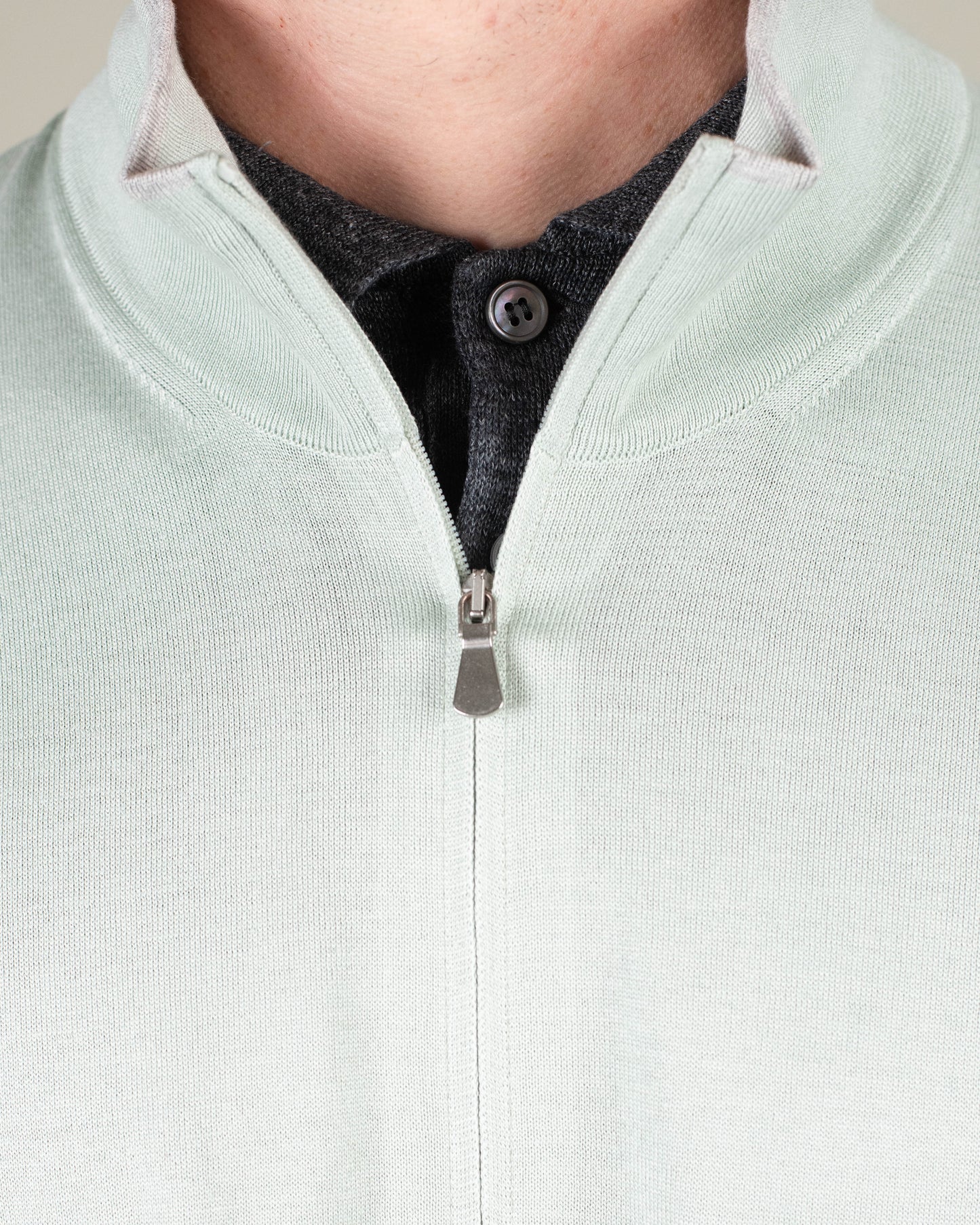 khakis brand full zip ss sweater