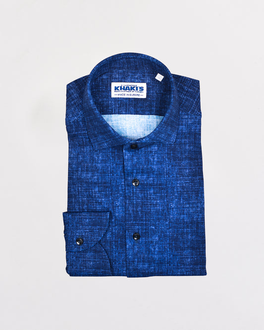 Khaki’s of Carmel - Blue Patterned Technical Shirt