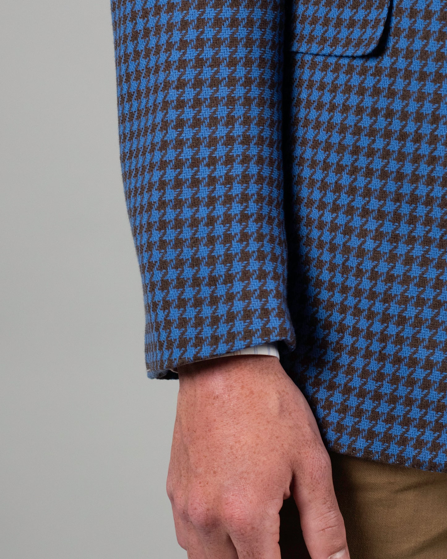 castangia blue and brown check sport coat