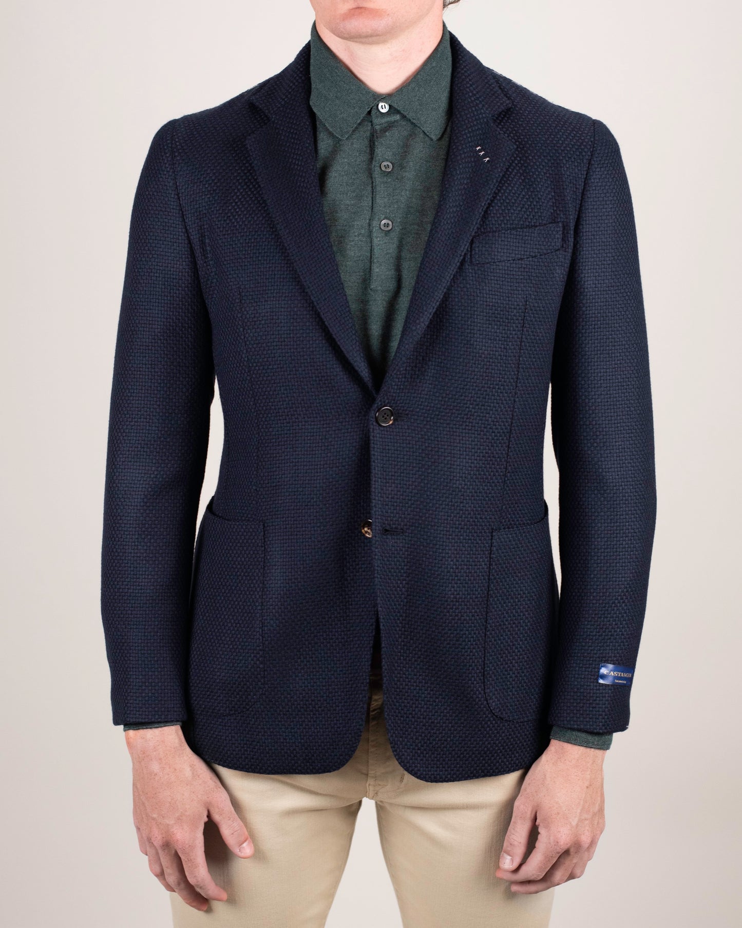 castangia navy easy twill soft coat