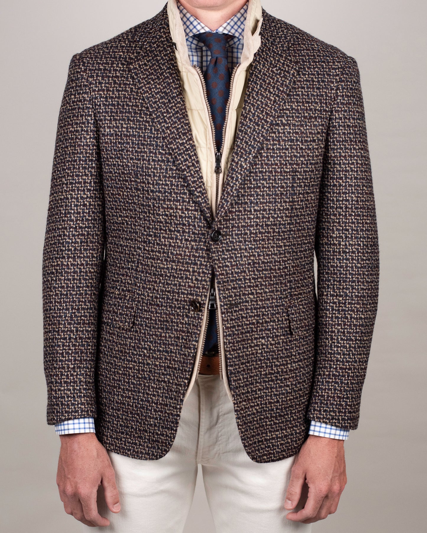 castangia brown textured sport coat