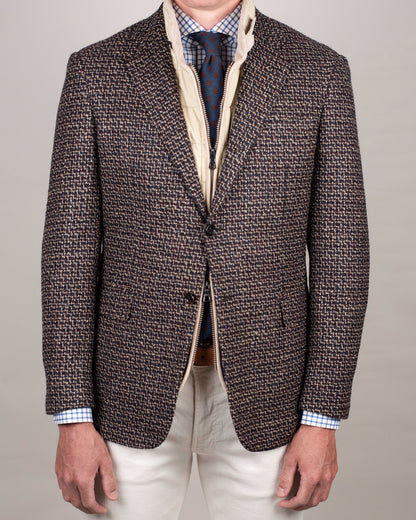 castangia brown textured sport coat