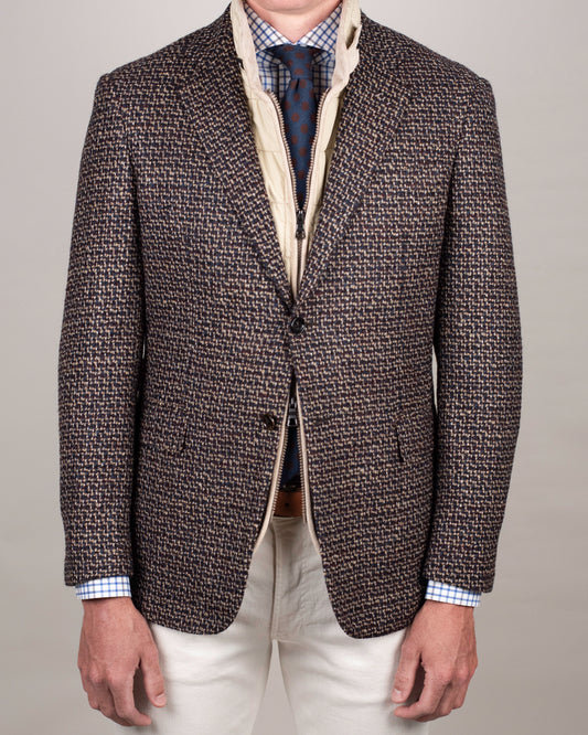 castangia brown textured sport coat