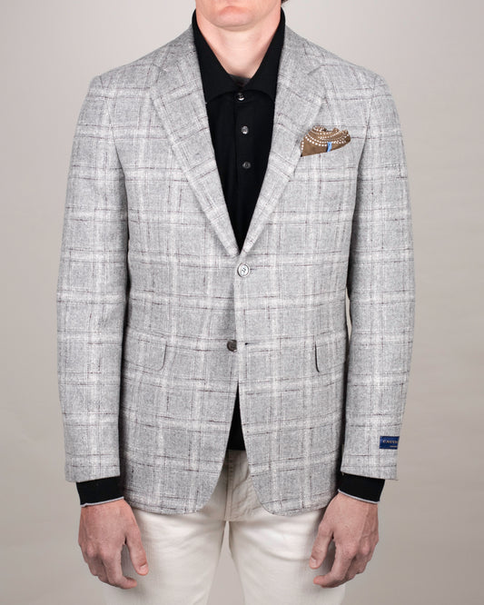 castangia grey boucle sport coat