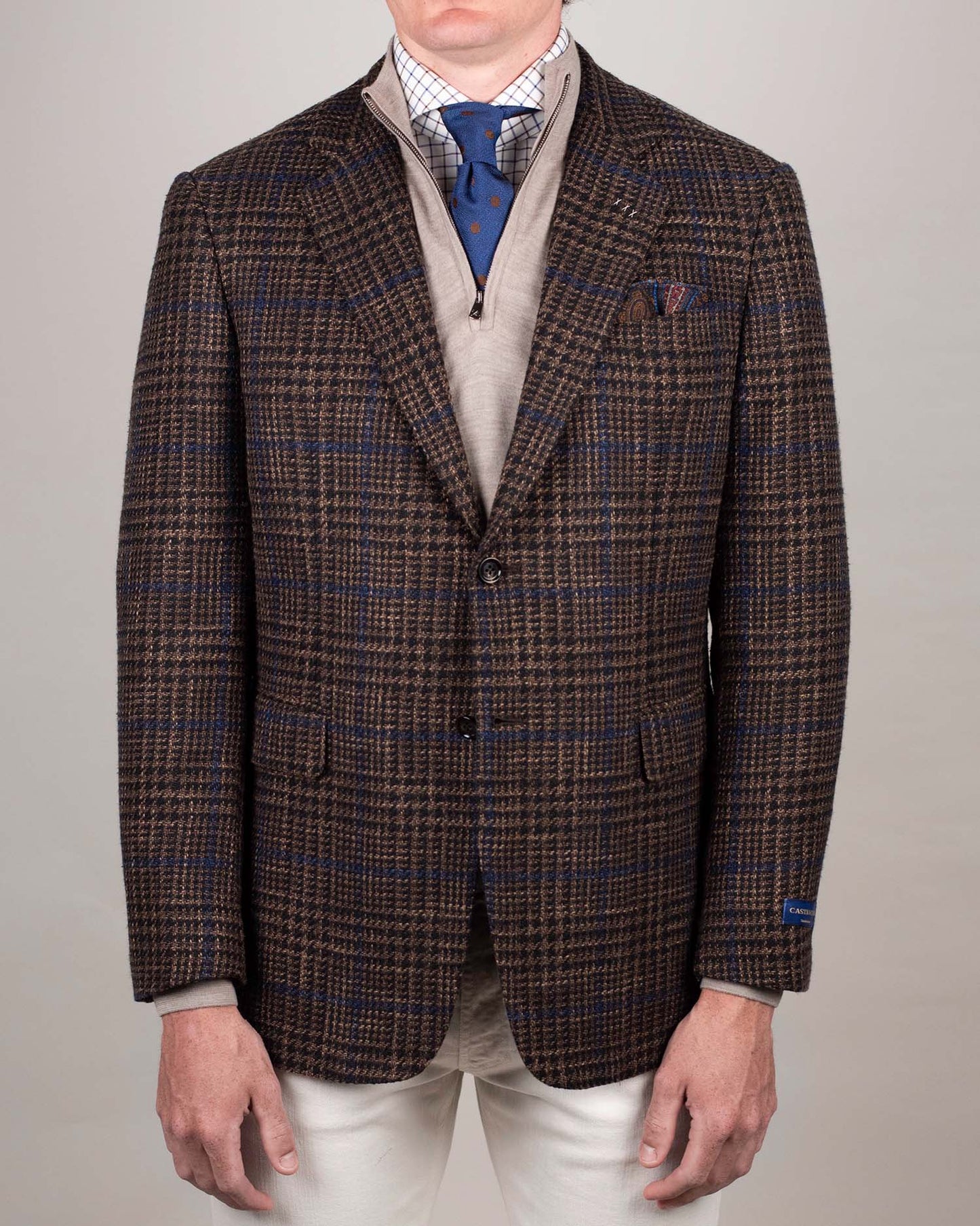 castangia brown plaid sport coat