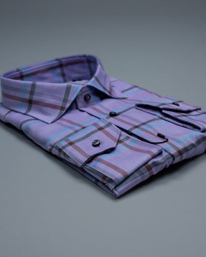 calder lavender windowpane shirt