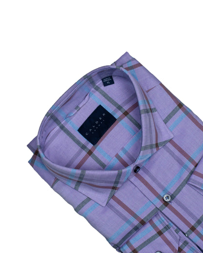 calder lavender windowpane shirt