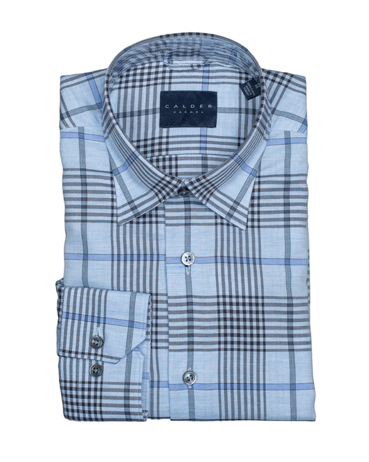 calder blue plaid shirt