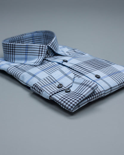 calder blue plaid shirt