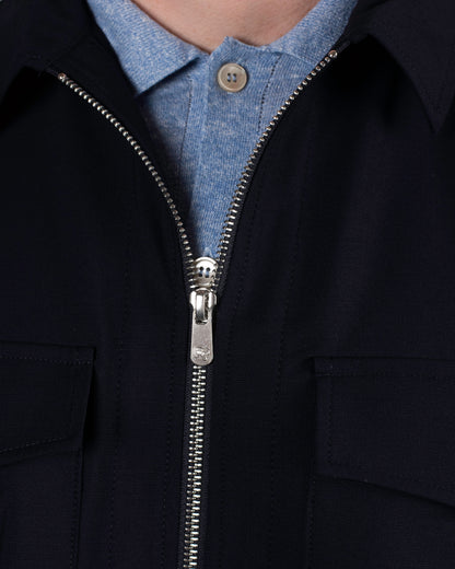 pescarolo stetch wool zip jacket