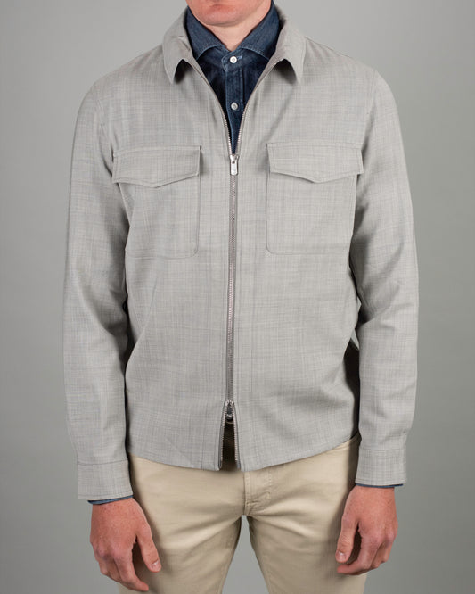 pescarolo stetch wool zip jacket