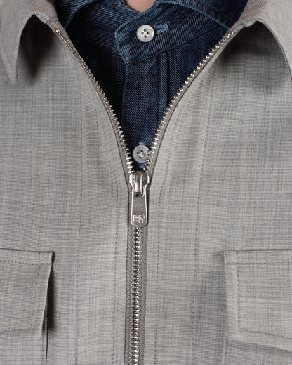 pescarolo stetch wool zip jacket