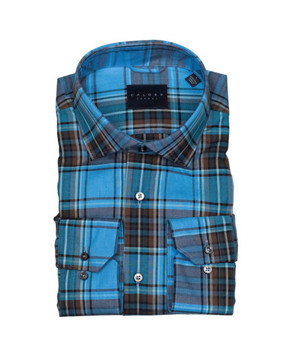 calder blue plaid shirt