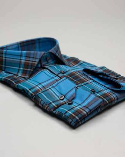 calder blue plaid shirt