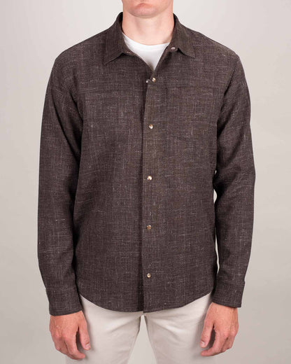 pescarolo cream snap shirt jacket