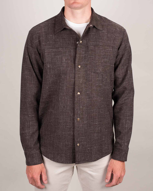 pescarolo cream snap shirt jacket
