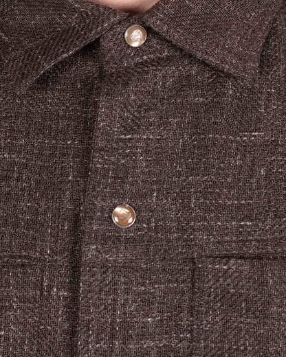 pescarolo cream snap shirt jacket