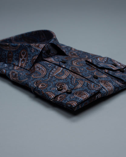 calder navy paisley shirt