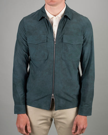 pescarolo faux suede tech jacket