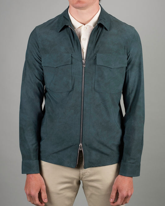 pescarolo faux suede tech jacket