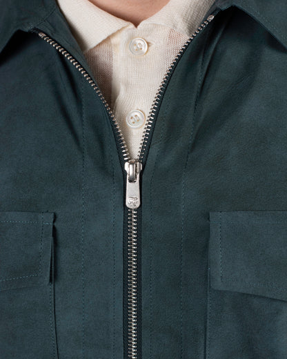 pescarolo faux suede tech jacket