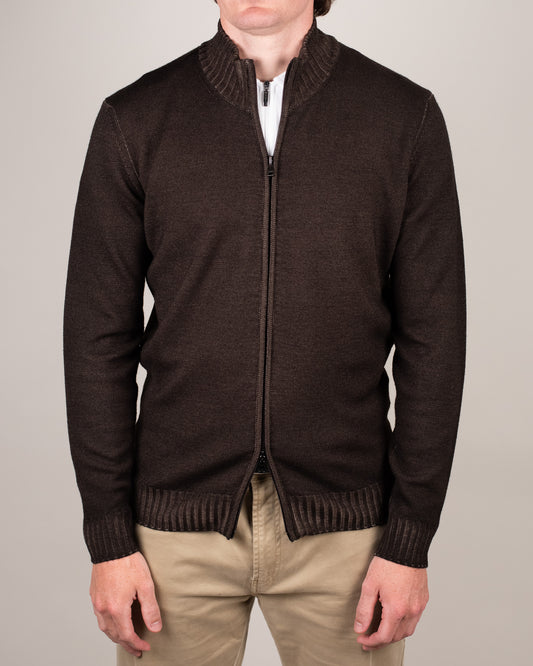 khakis brand full zip cardigan