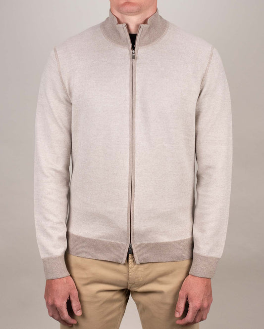 khakis brand nailhead full zip sweater