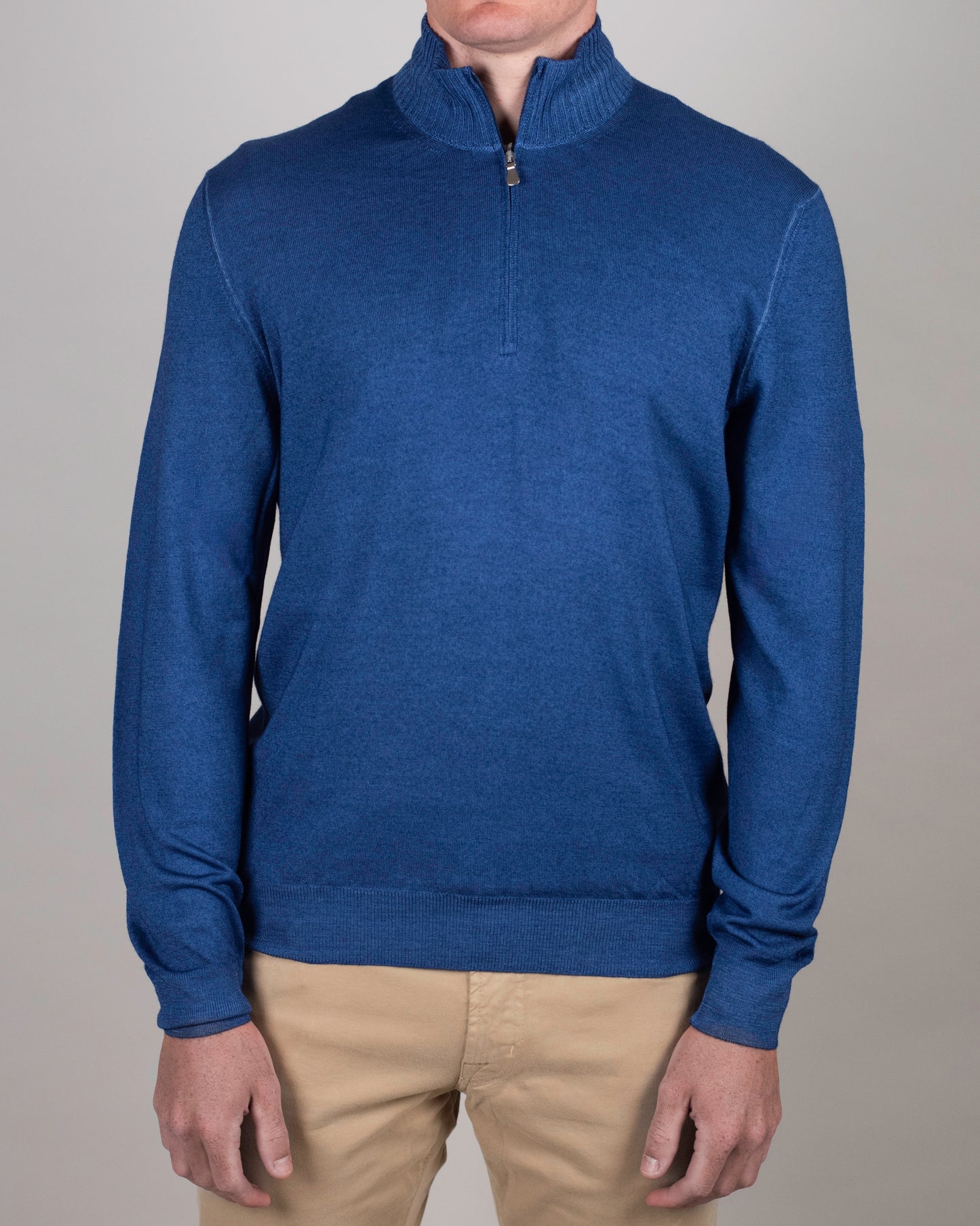 khakis brand merino quarter zip sweater