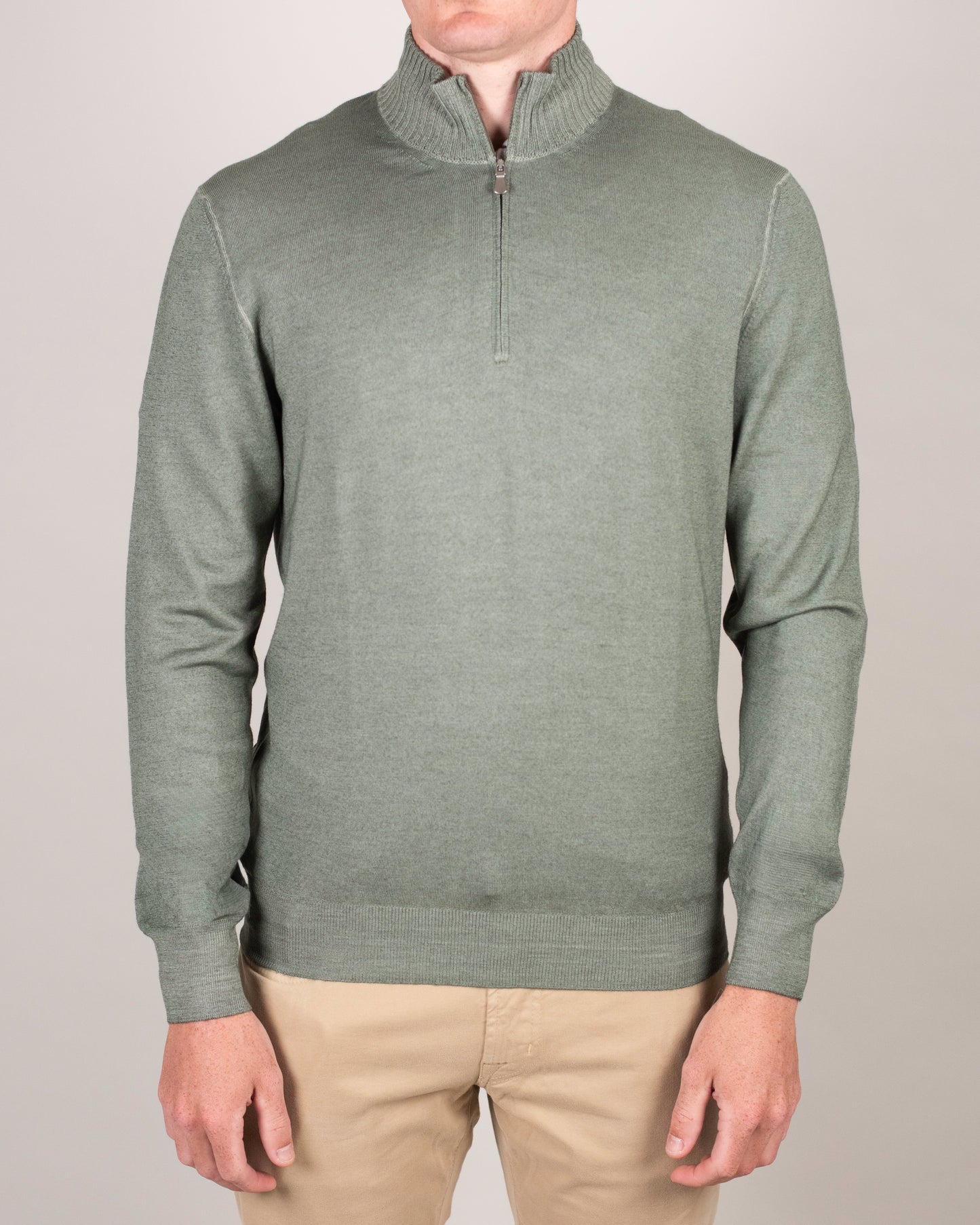 khakis brand merino quarter zip sweater