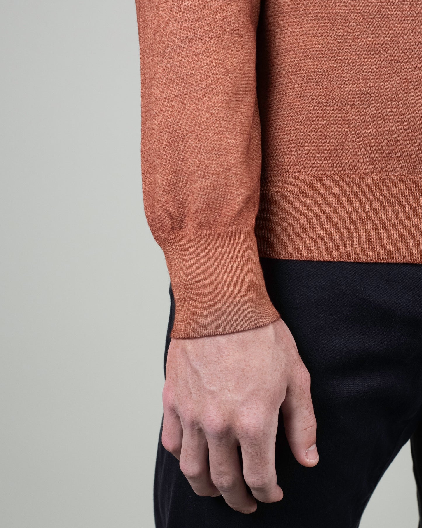 khakis brand merino quarter zip sweater