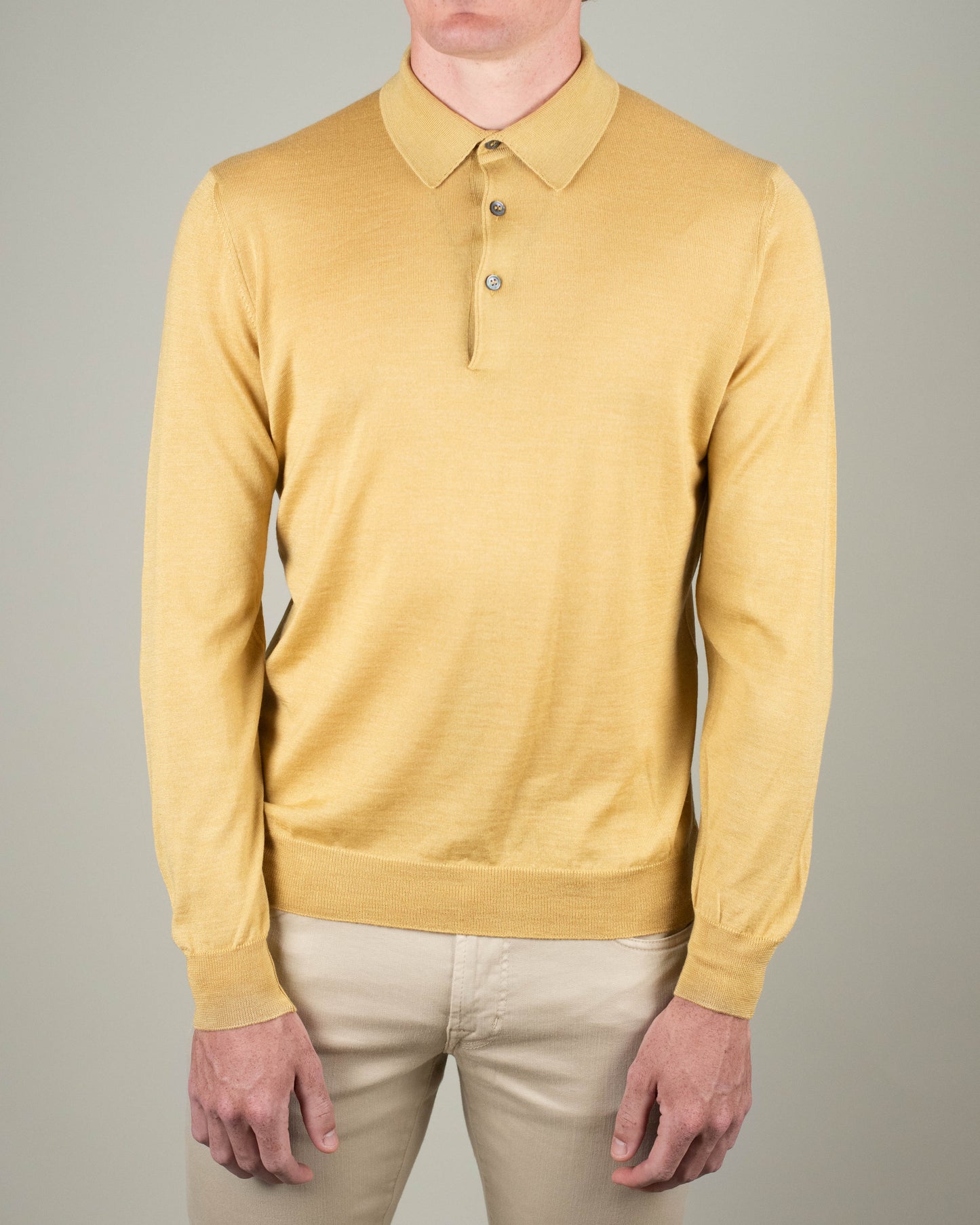 khakis brand wool silk polo