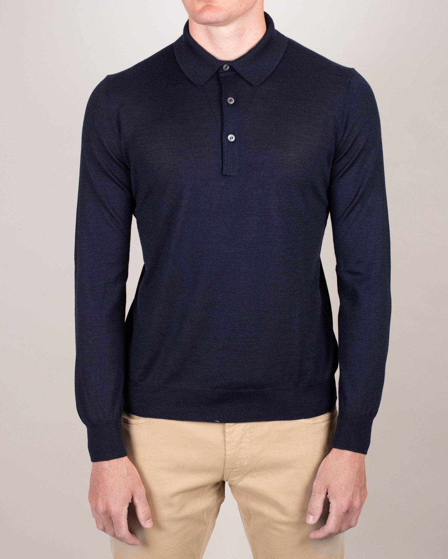 khakis brand wool silk polo